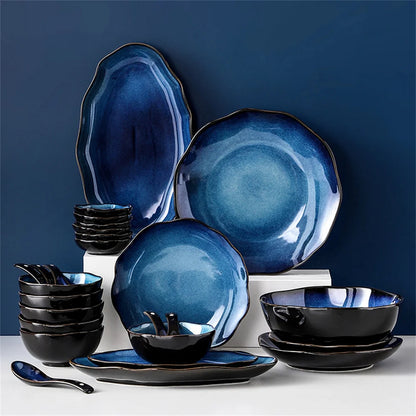 Sapphire Kiln-Glazed Dinnerware