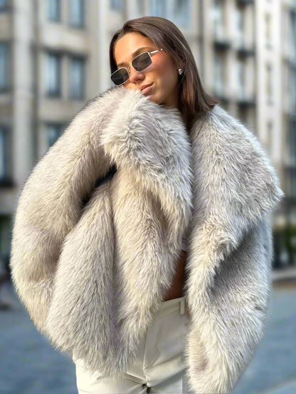 Frosted Allure Fur Coat