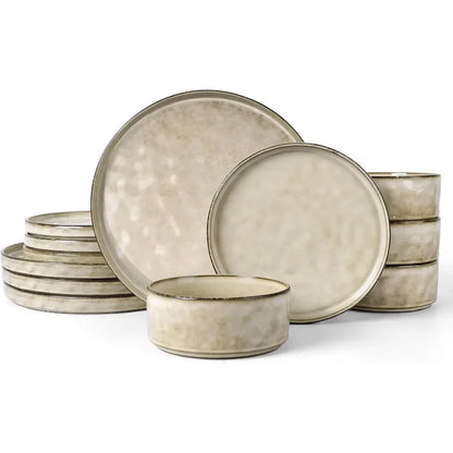 Elmwood 12-Piece Stoneware Dinner Set