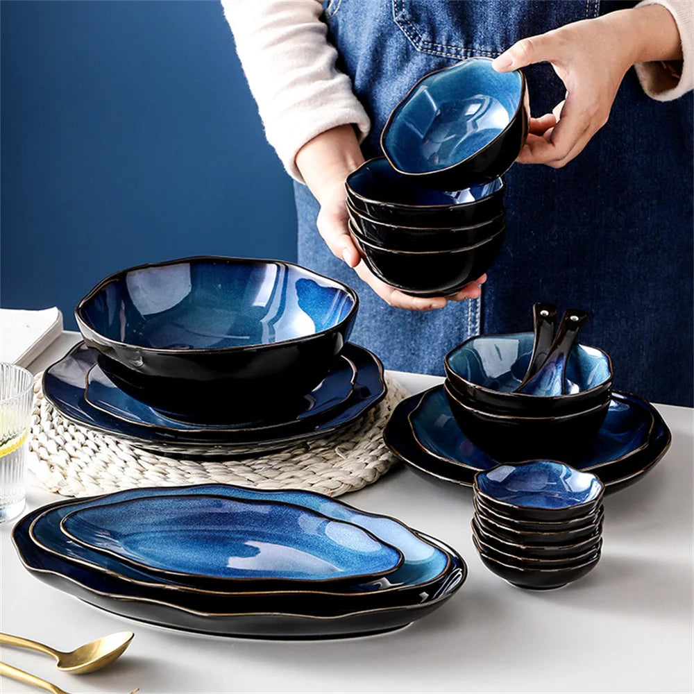 Sapphire Kiln-Glazed Dinnerware