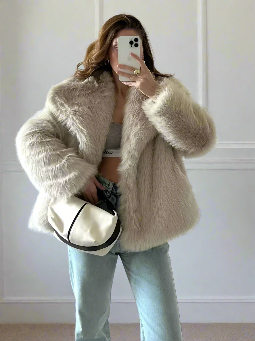 Frosted Allure Fur Coat