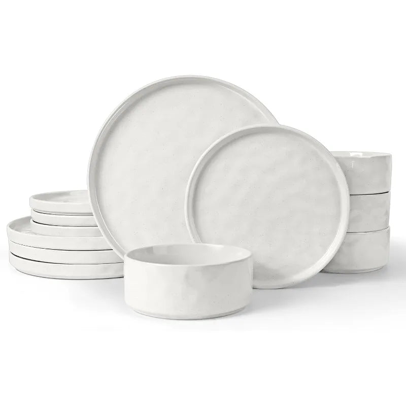 Elmwood 12-Piece Stoneware Dinner Set